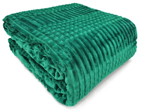 Dekorstudio Luxusná smaragdová deka s vytláčaným vzorom Suleo Rozmer deky: 150x200cm