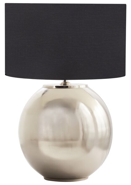 Stolná lampa strieborná béžová tienidlo z bavlny a ľanu kovový železný podstavec 54 cm moderný štýl obývacia izba