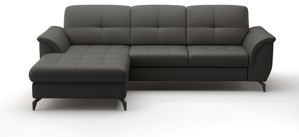 ROHOVÁ SEDAČKA, textil, koža, antracitová Sit & More - Sedačky, Online Only