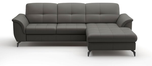 ROHOVÁ SEDAČKA, textil, koža, antracitová Sit & More - Sedačky, Online Only