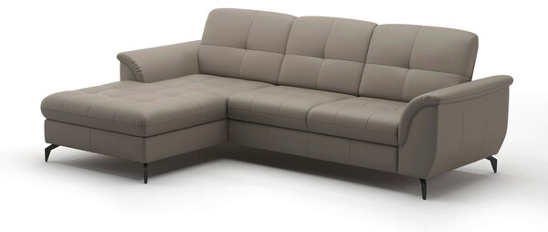 ROHOVÁ SEDAČKA, textil, koža, sivá Sit & More - Sedačky, Online Only