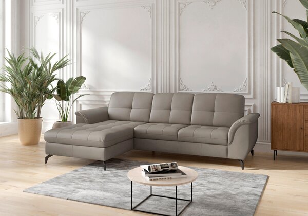 ROHOVÁ SEDAČKA, textil, koža, sivá Sit & More - Sedačky, Online Only