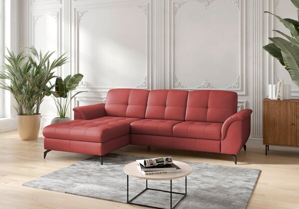 ROHOVÁ SEDAČKA, textil, koža, červená Sit & More - Sedačky, Online Only