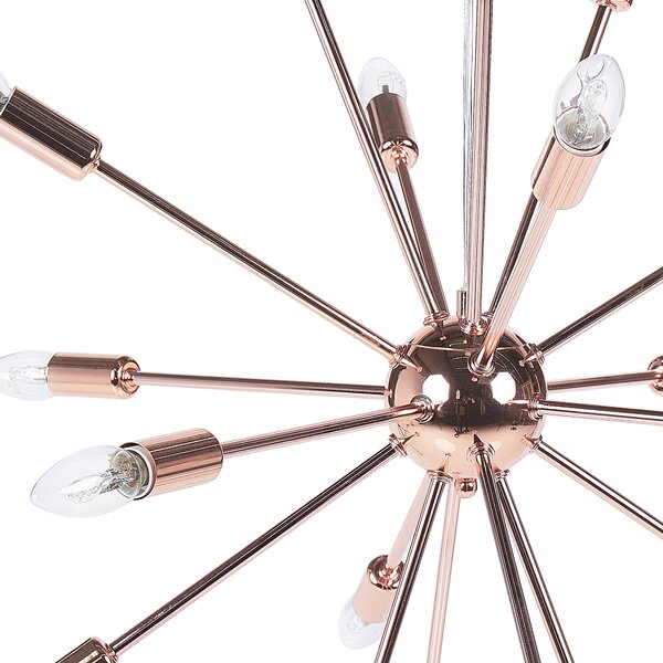 Závesná lampa medená kovová s 18 svetlami na strop moderný glamour štýl obývacia izba