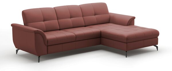ROHOVÁ SEDAČKA, textil, koža, červenohnedá Sit & More - Sedačky, Online Only