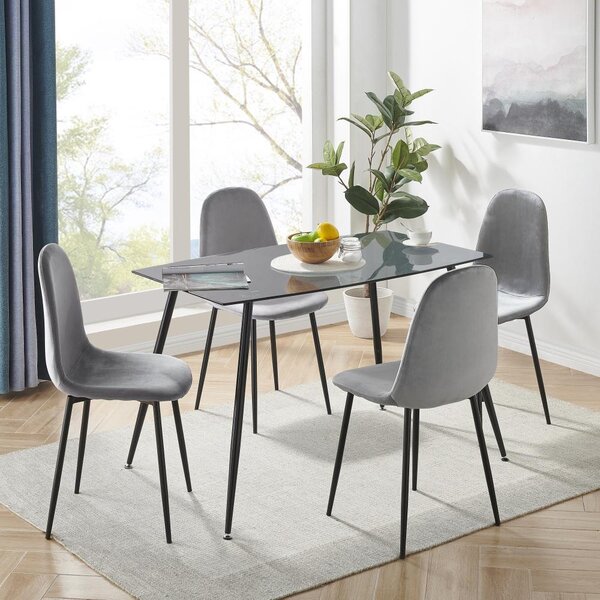 Jedálenský set 4x stolička + stôl Catina VELVET