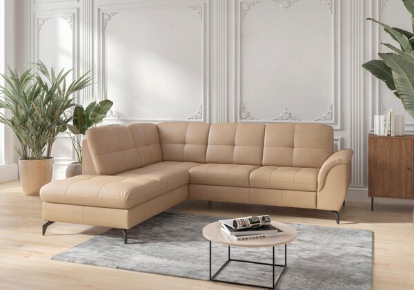 ROHOVÁ SEDAČKA, textil, koža, cappuccino Sit & More - Sedačky, Online Only