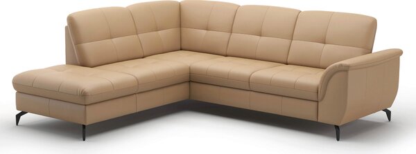 ROHOVÁ SEDAČKA, textil, koža, cappuccino Sit & More - Sedačky, Online Only
