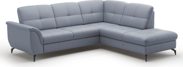 ROHOVÁ SEDAČKA, textil, koža, sivomodrá Sit & More - Sedačky, Online Only