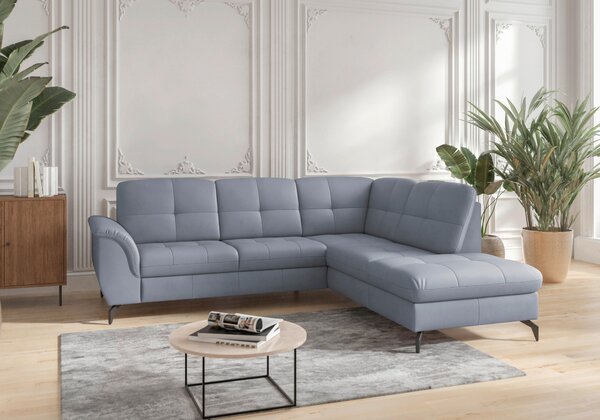 ROHOVÁ SEDAČKA, textil, koža, sivomodrá Sit & More - Sedačky, Online Only
