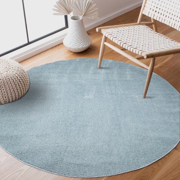 Dekorstudio Okrúhly koberec s dlhým vlasom SOFTSHINE modrý Priemer koberca: 120cm