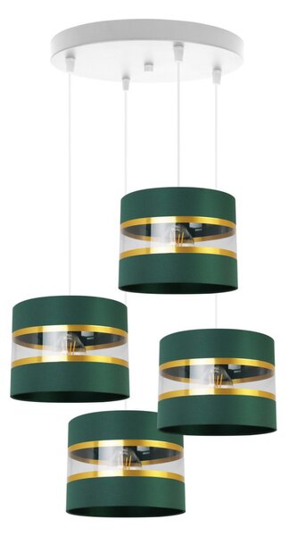 Závesné svietidlo Elegance, 4x textilné tienidlo (mix 6 farieb), (výber z 2 farieb konštrukcie), o, g