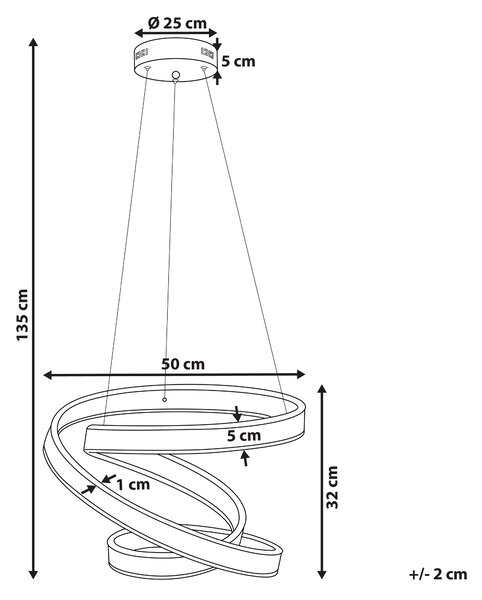 Závesná lampa zlatá hliníková s LED svetlami v tvare uzla moderné elegantné závesné svietidlo