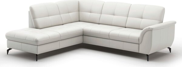 ROHOVÁ SEDAČKA, textil, koža, biela Sit & More - Sedačky, Online Only