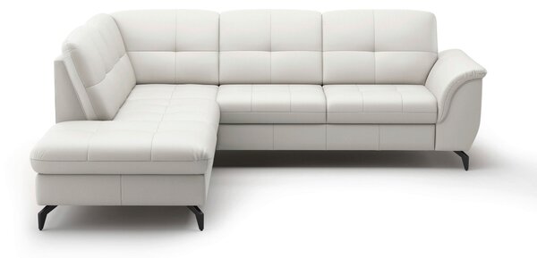 ROHOVÁ SEDAČKA, textil, koža, biela Sit & More - Sedačky, Online Only