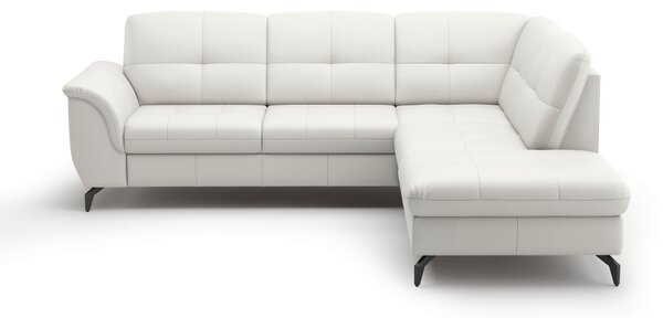 ROHOVÁ SEDAČKA, textil, koža, biela Sit & More - Sedačky, Online Only