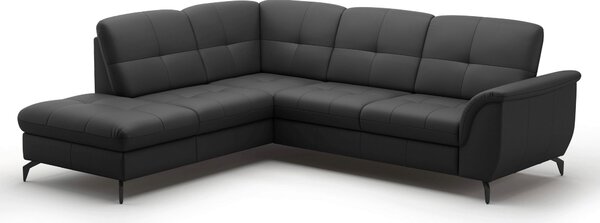 ROHOVÁ SEDAČKA, textil, koža, čierna Sit & More - Sedačky, Online Only