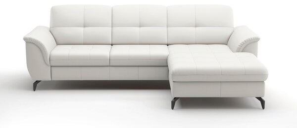 ROHOVÁ SEDAČKA, textil, koža, biela Sit & More - Sedačky, Online Only