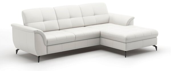ROHOVÁ SEDAČKA, textil, koža, biela Sit & More - Sedačky, Online Only