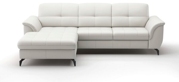 ROHOVÁ SEDAČKA, textil, koža, biela Sit & More - Sedačky, Online Only