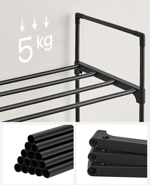 SONGMICS Botník Rezula 55 cm černý