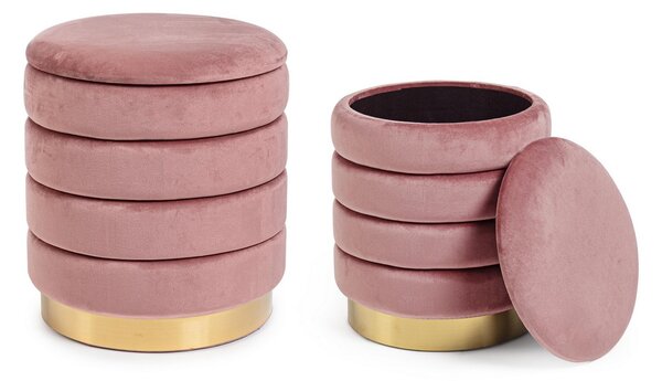2SET DARINA ANTIC ROSE taburet s úložným priestorom