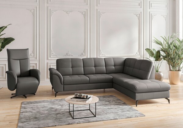 ROHOVÁ SEDAČKA, textil, koža, mokka Sit & More - Sedačky, Online Only