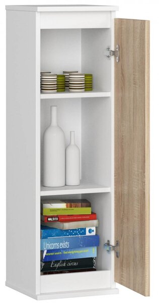 Vitrína CLP W 30 cm biela/dub sonoma