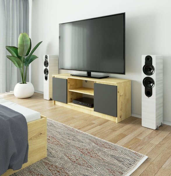 TV stolík RTV K140 dubartisan/grafit-sivá