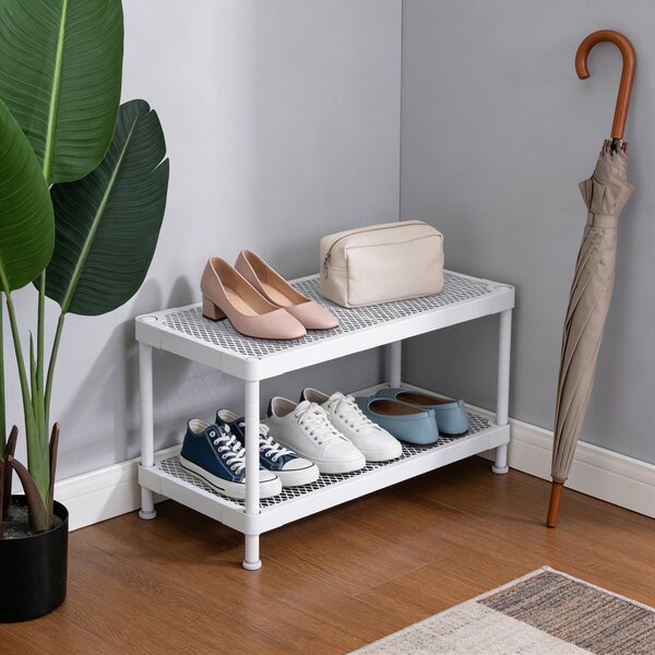 REGÁL NA TOPÁNKY, biela, 75/40/32 cm MID.YOU - Online Only drobný nábytok, Online Only