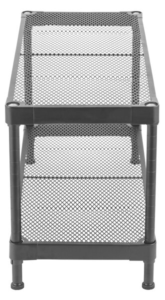 REGÁL NA TOPÁNKY, čierna, 75/40/32 cm MID.YOU - Online Only drobný nábytok, Online Only