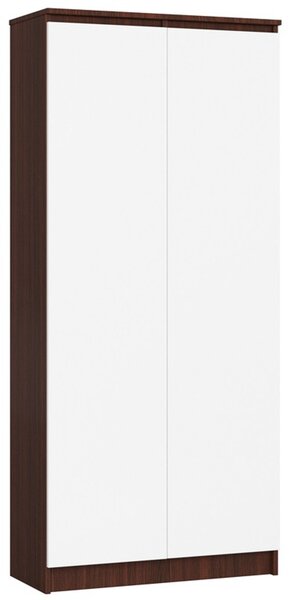 Regál R 80 cm CLP 2 dvierka 8 poličiek wenge/biela