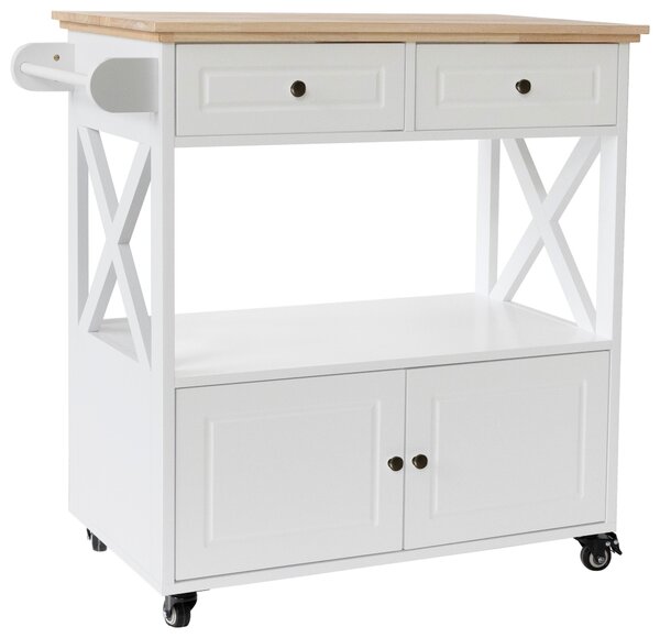 SERVÍROVACÍ VOZÍK, biela, 88/88/47 cm MID.YOU - Barový nábytok, Online Only