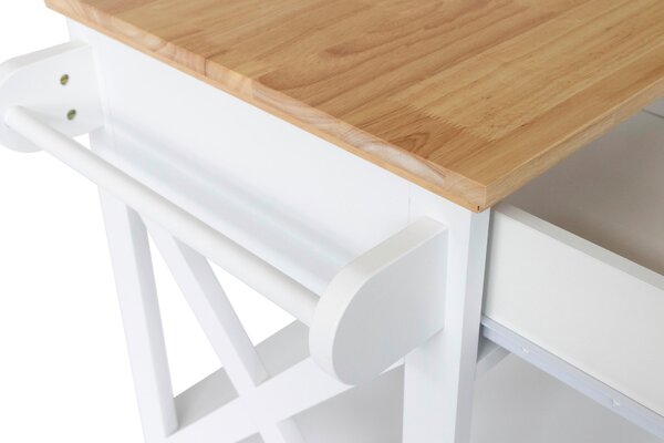 SERVÍROVACÍ VOZÍK, biela, 88/88/47 cm MID.YOU - Barový nábytok, Online Only