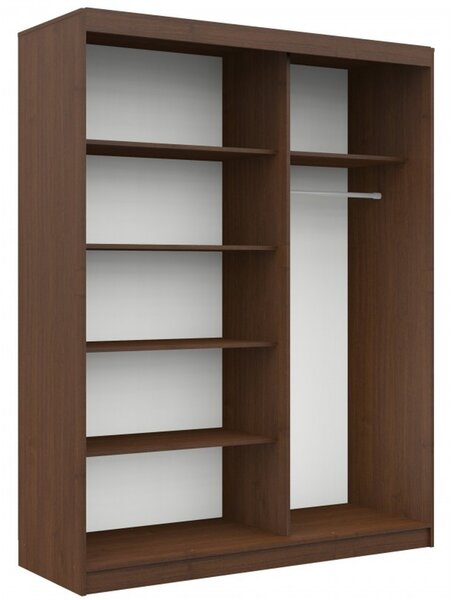 Šatníková skriňa posuvná 150 cm CLP MONO wenge/dub sonoma
