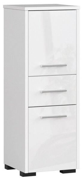 Kúpeľňová skrinka Fin 2D 1SZ biela lesk