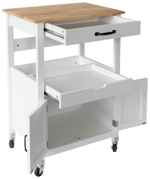 SERVÍROVACÍ VOZÍK, biela, 58/93/40 cm MID.YOU - Barový nábytok, Online Only