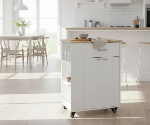 SERVÍROVACÍ VOZÍK, biela, 68/89/40 cm MID.YOU - Barový nábytok, Online Only