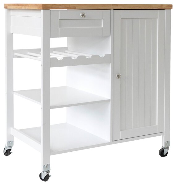 SERVÍROVACÍ VOZÍK, biela, 80/89/47 cm MID.YOU - Barový nábytok, Online Only