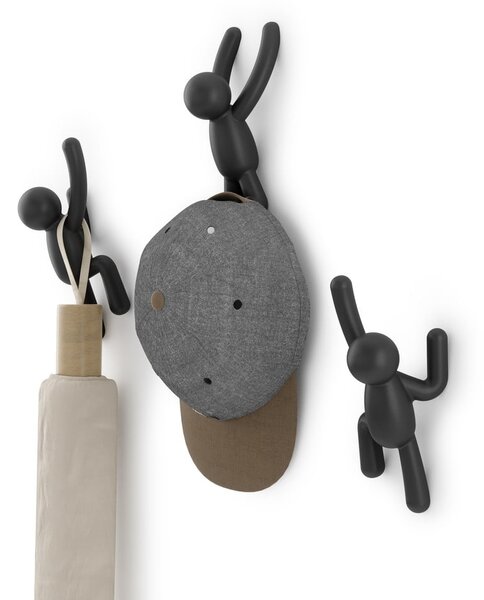 Nástenné plastové háčiky v súprave 3 ks Buddy - Umbra