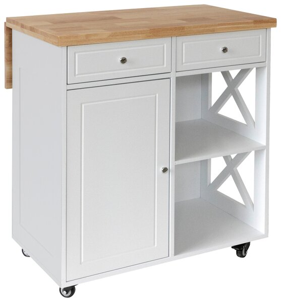SERVÍROVACÍ VOZÍK, biela, 80/68/90 cm MID.YOU - Barový nábytok, Online Only