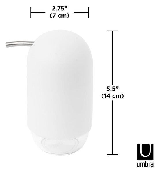 Biely plastový dávkovač mydla 230 ml Touch – Umbra