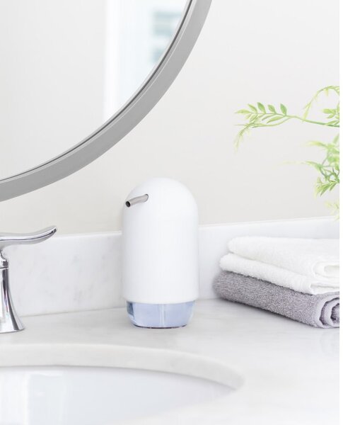 Biely plastový dávkovač mydla 230 ml Touch – Umbra