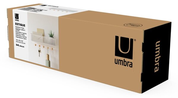 Nástenný kovový vešiak na kľúče Estique – Umbra