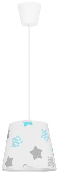 Detské závesné svietidlo Cone, 1x textilné tienidlo so vzorom (výber zo 4 vzorov)