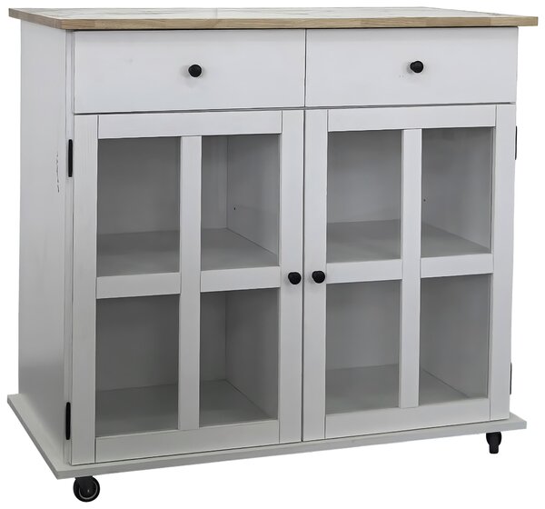 SERVÍROVACÍ VOZÍK, biela, 95/88/47 cm MID.YOU - Barový nábytok, Online Only
