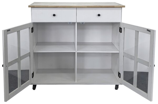SERVÍROVACÍ VOZÍK, biela, 95/88/47 cm MID.YOU - Barový nábytok, Online Only
