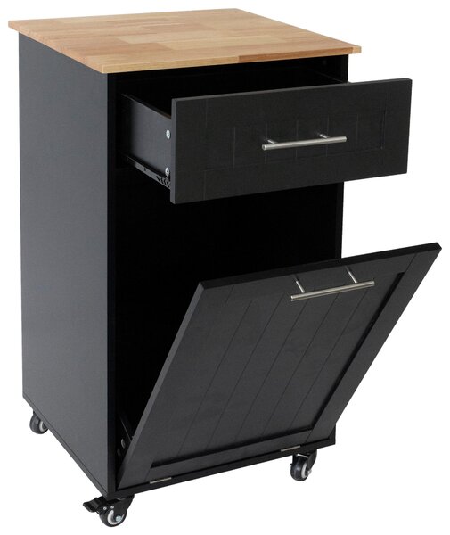 SERVÍROVACÍ VOZÍK, čierna, 50/90/46 cm MID.YOU - Barový nábytok, Online Only