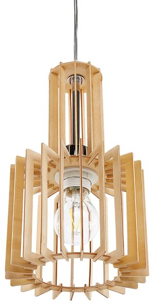 Stropná lampa svetlé drevo MDF kov stropné svietidlo otvorené tienidlo boho štýl obývačka jedáleň