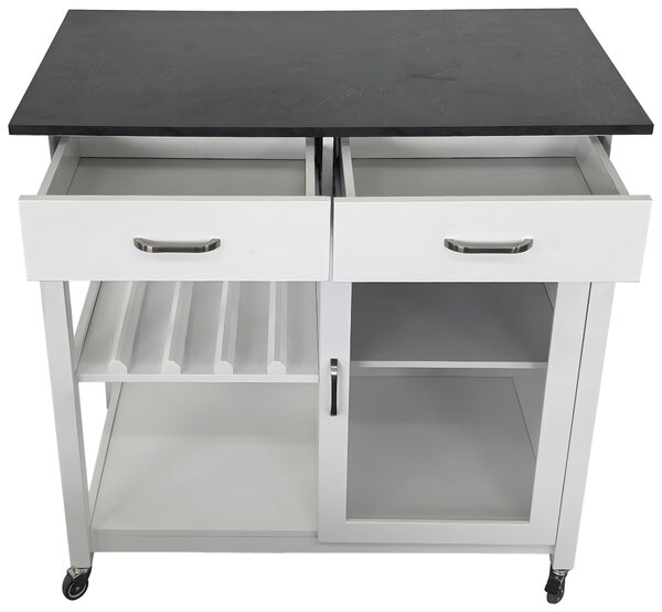 SERVÍROVACÍ VOZÍK, biela, 90/91/50 cm MID.YOU - Barový nábytok, Online Only
